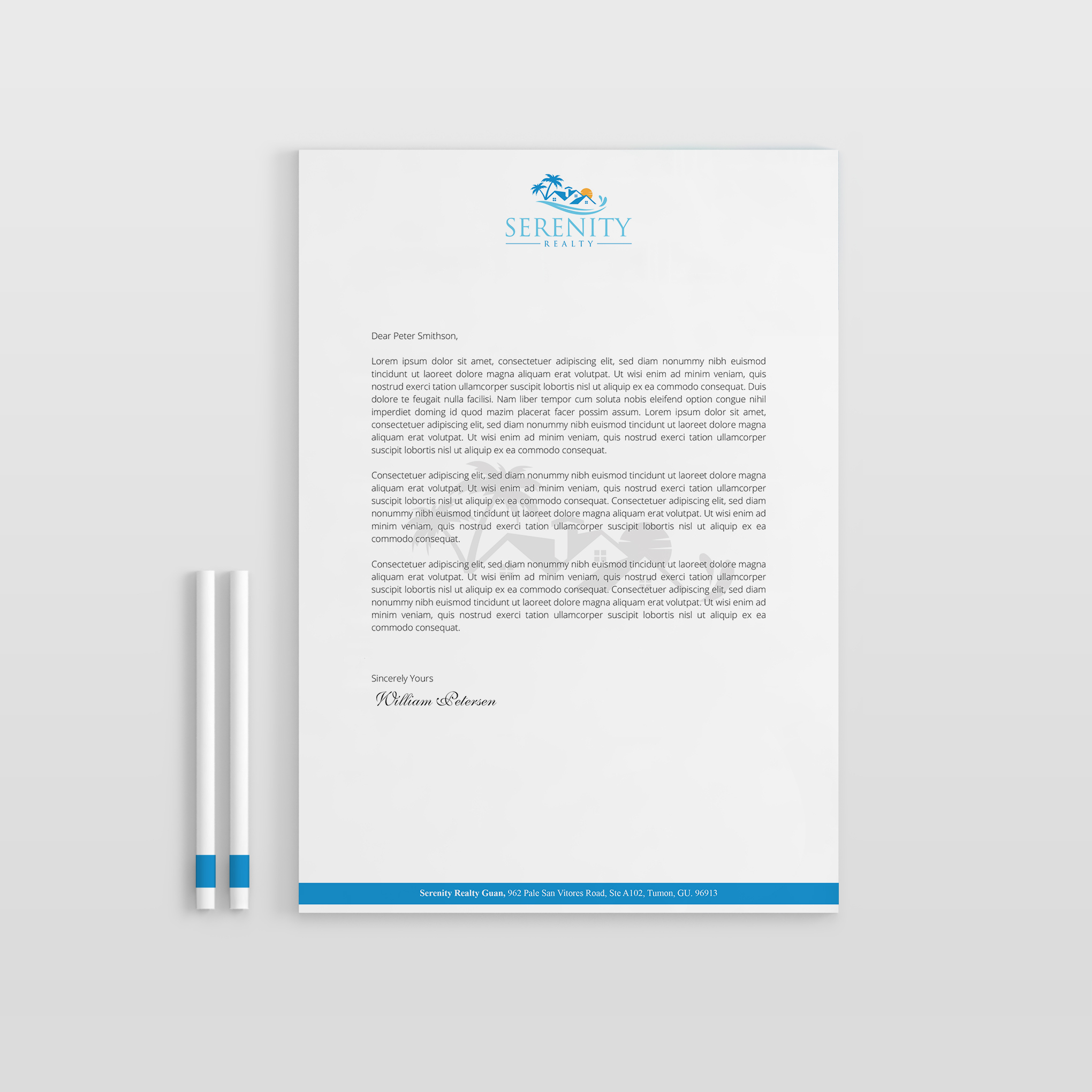 Letterhead Design by OxonoArt for Serenity Realty | Design #29709921