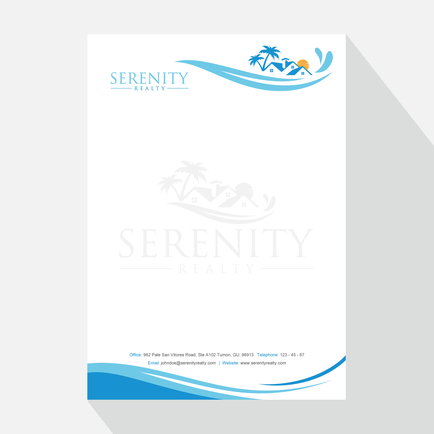 Letterhead Design by Radsky17 for Serenity Realty | Design #29705622