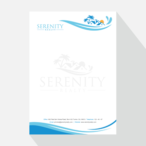 Letterhead Design by Radsky17 for Serenity Realty | Design: #29705622