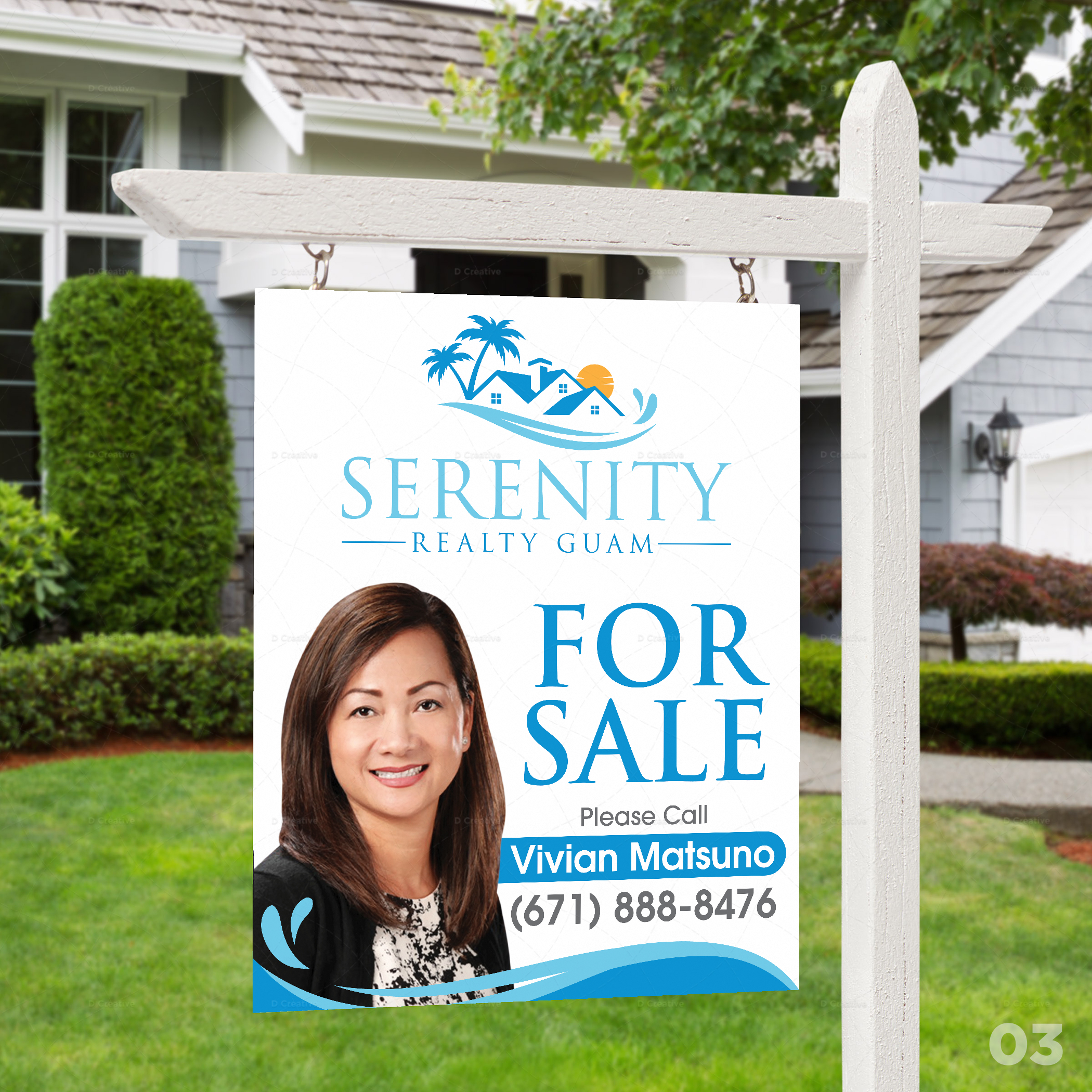 Signage Design by D Creative for Serenity Realty | Design #29713092