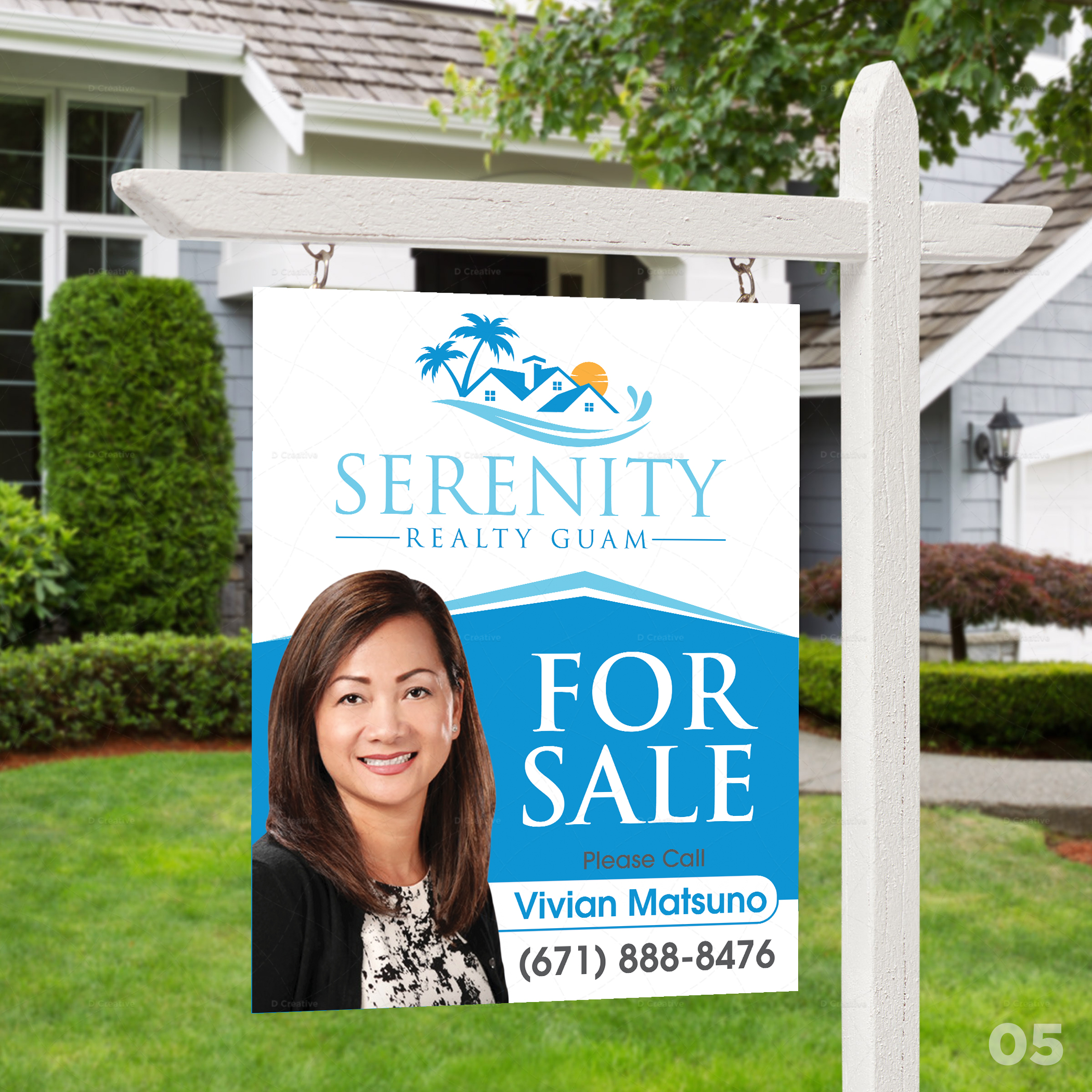 Signage Design by D Creative for Serenity Realty | Design #29713162