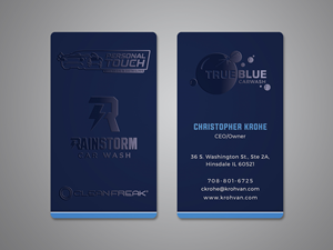 Business Card Design by Cretive Moon for True Blue Car Wash | Design #29712625