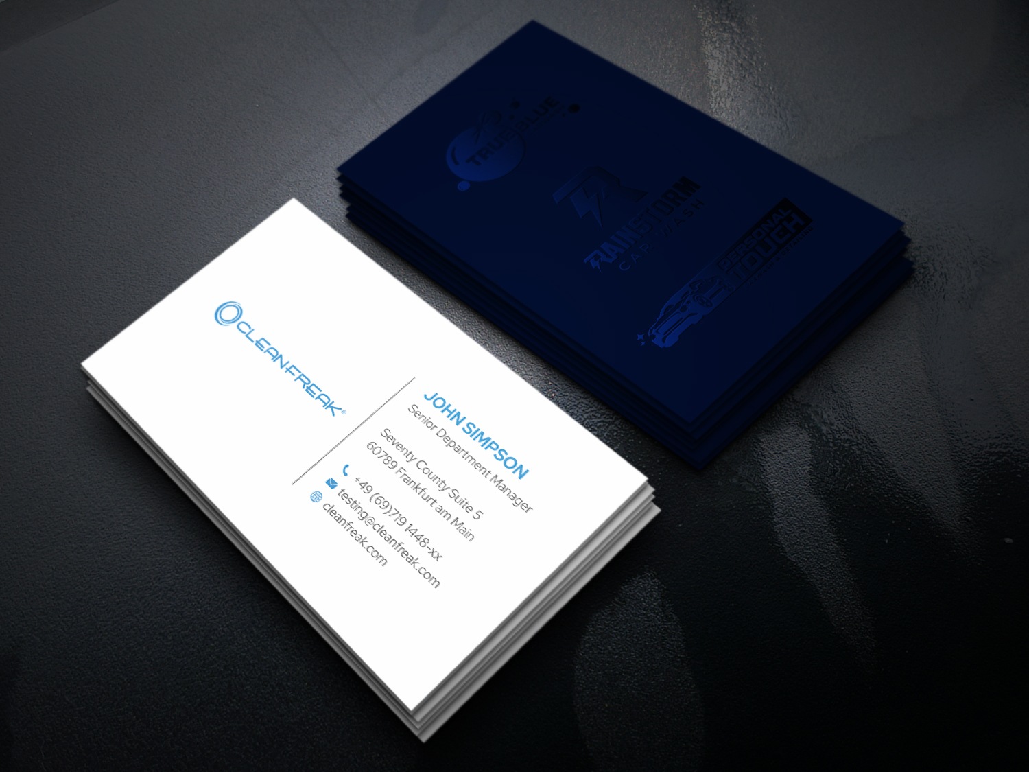 Business Card Design by Xpert for True Blue Car Wash | Design #29711736