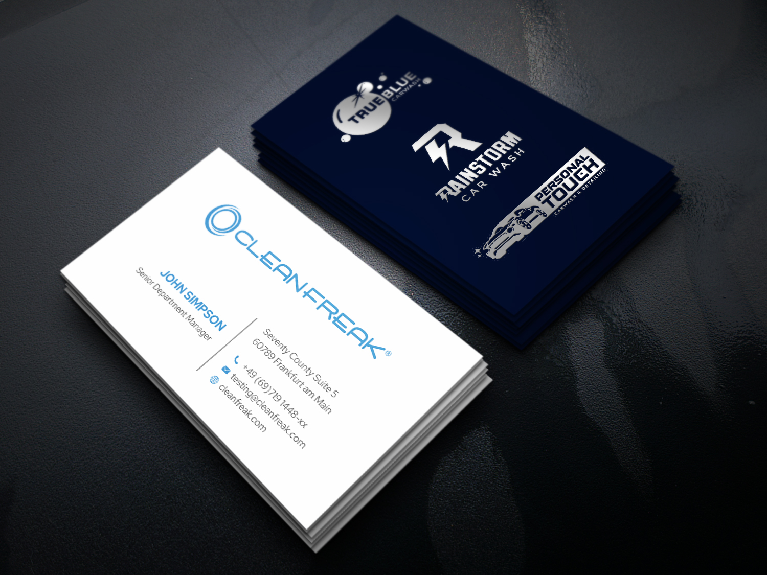 Business Card Design by Xpert for True Blue Car Wash | Design #29711753