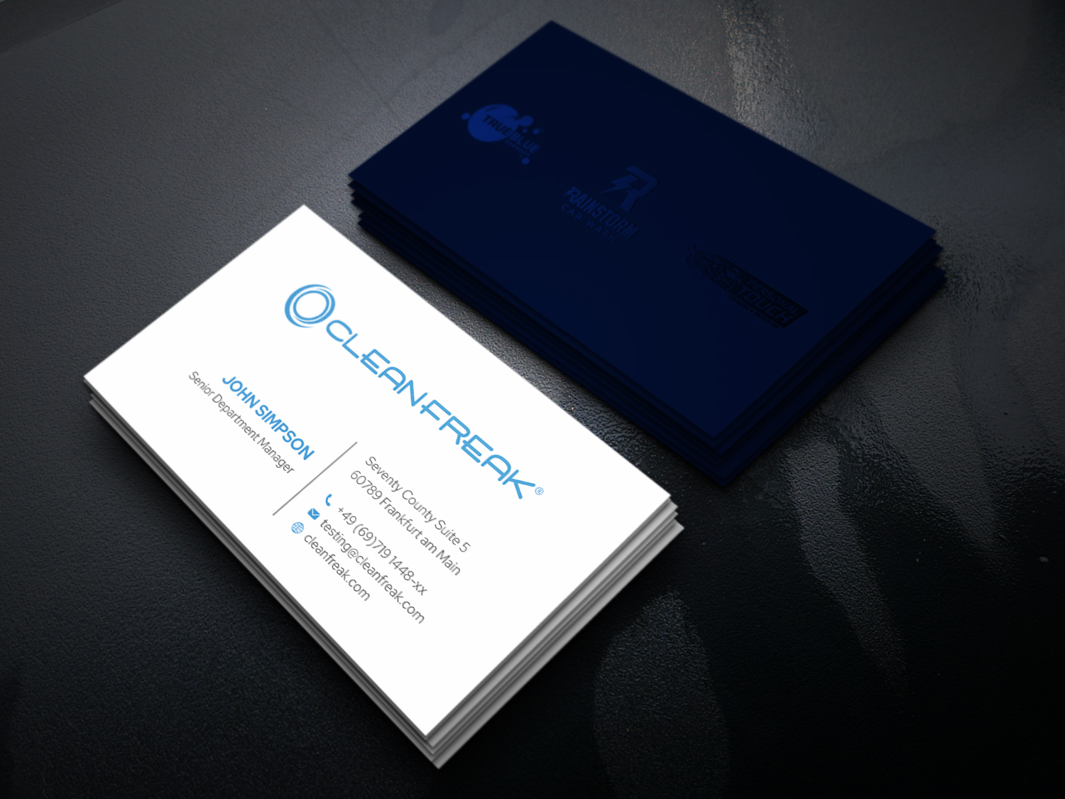 Business Card Design by Xpert for True Blue Car Wash | Design #29711775