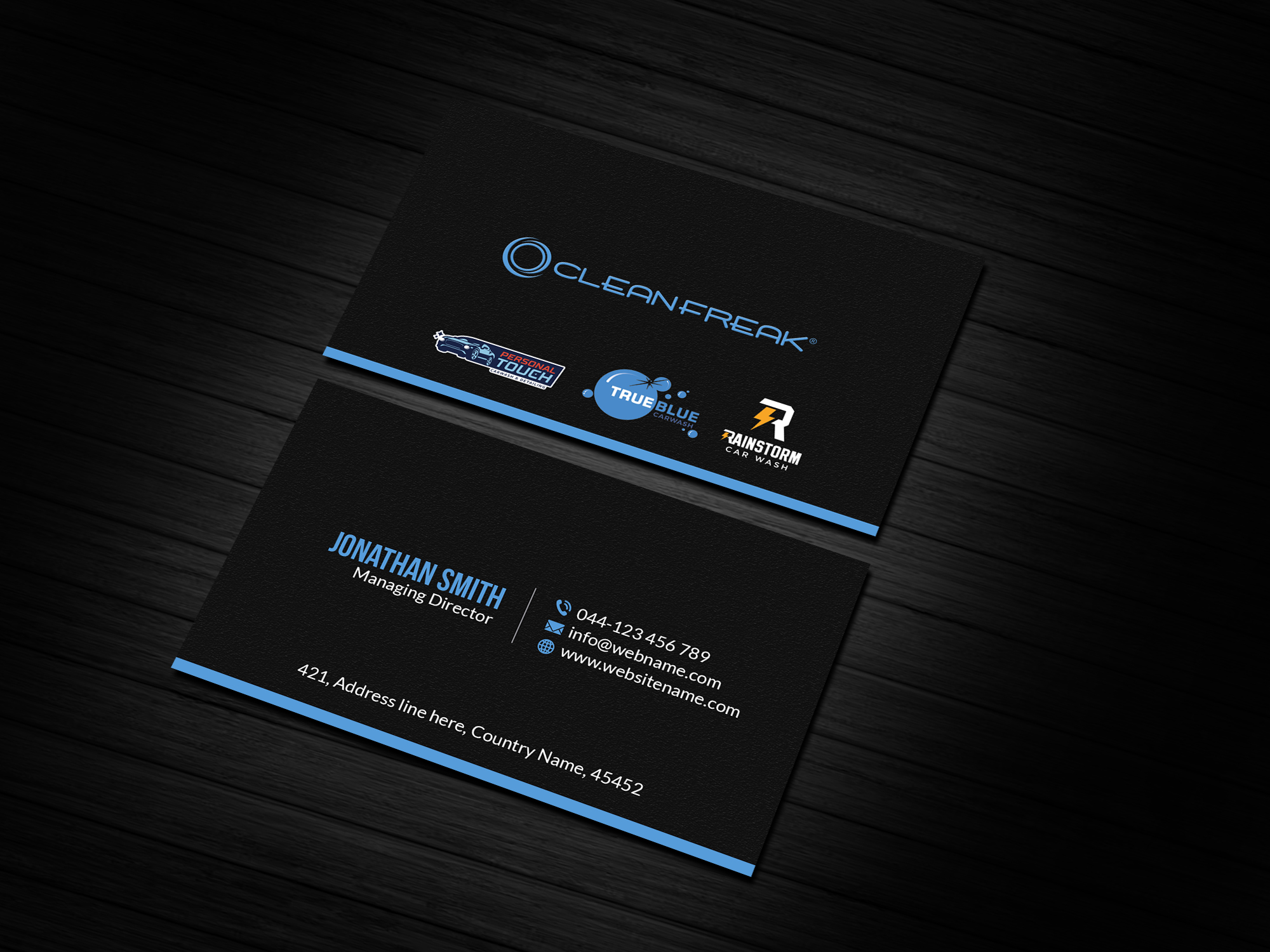 Diseño de Tarjeta de Presentación por Creations Box 2015 para True Blue Car Wash | Diseño #29714855