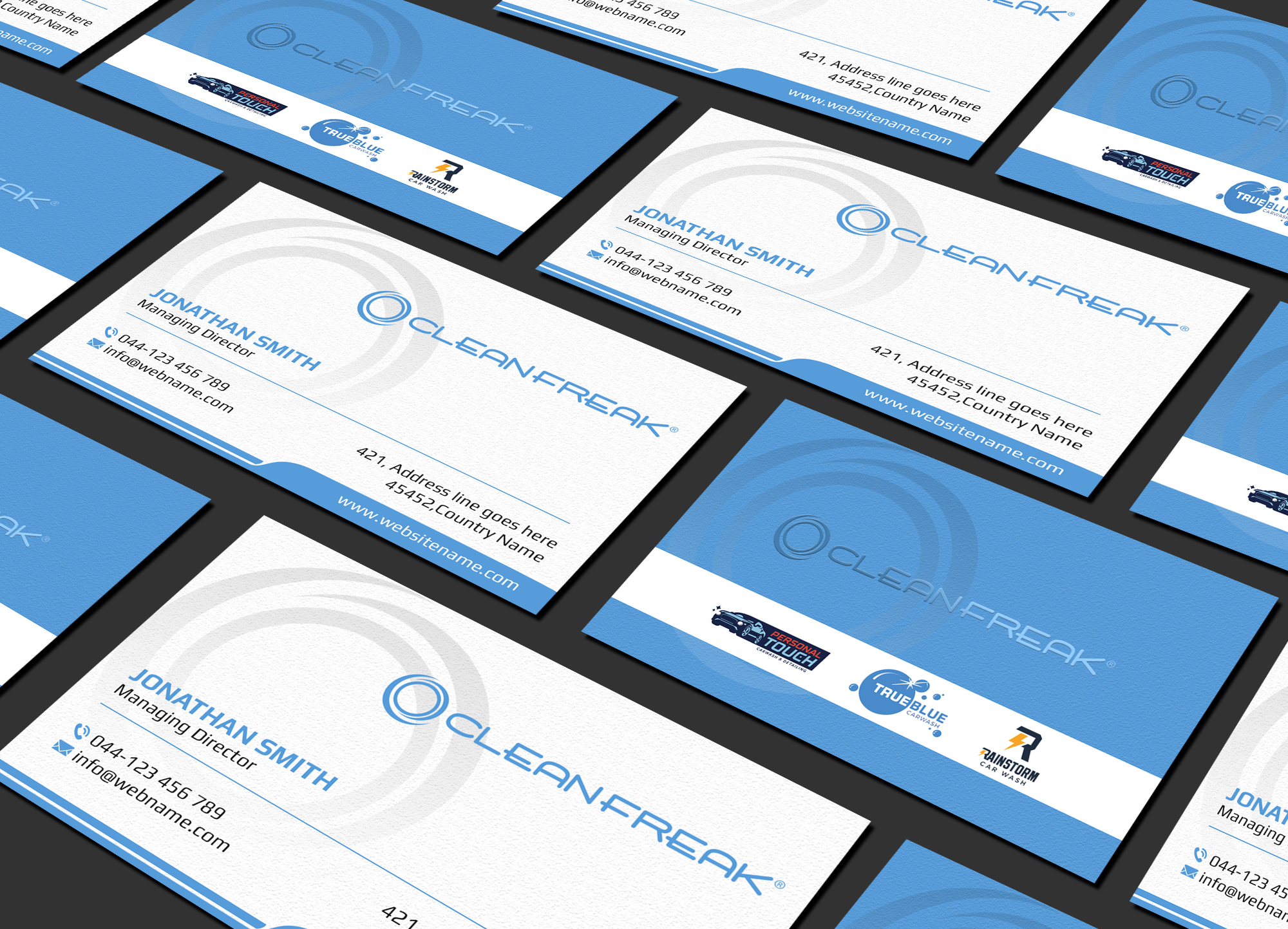 Diseño de Tarjeta de Presentación por Creations Box 2015 para True Blue Car Wash | Diseño #29715145