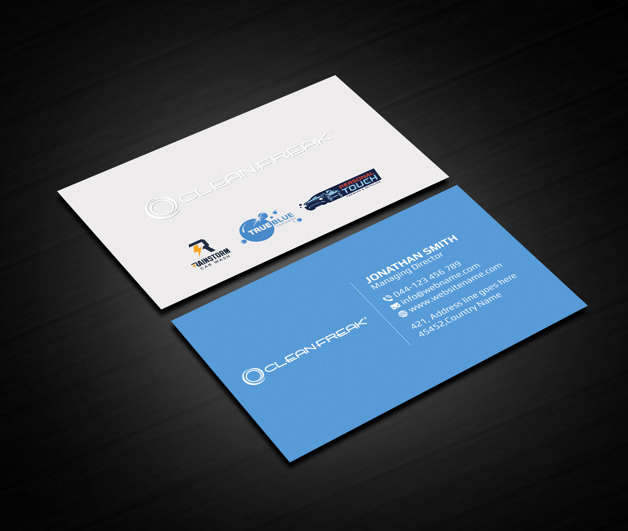 Diseño de Tarjeta de Presentación por Creations Box 2015 para True Blue Car Wash | Diseño #29715161