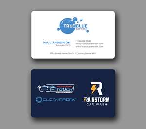 Business Card Design by Uttom 2 for True Blue Car Wash | Design: #29709638