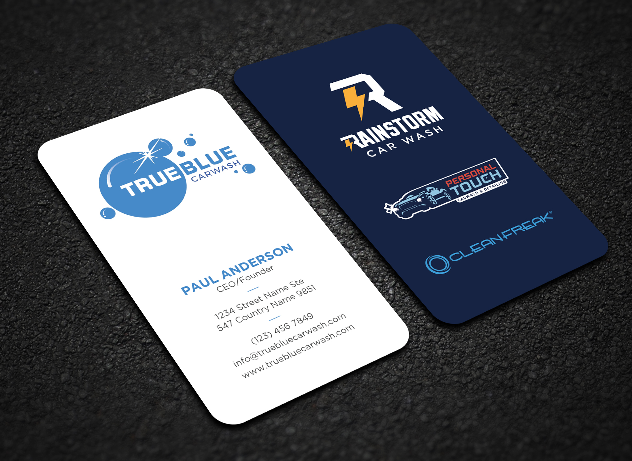 Visitenkarten-Design von Uttom 2 für True Blue Car Wash | Design #29709646