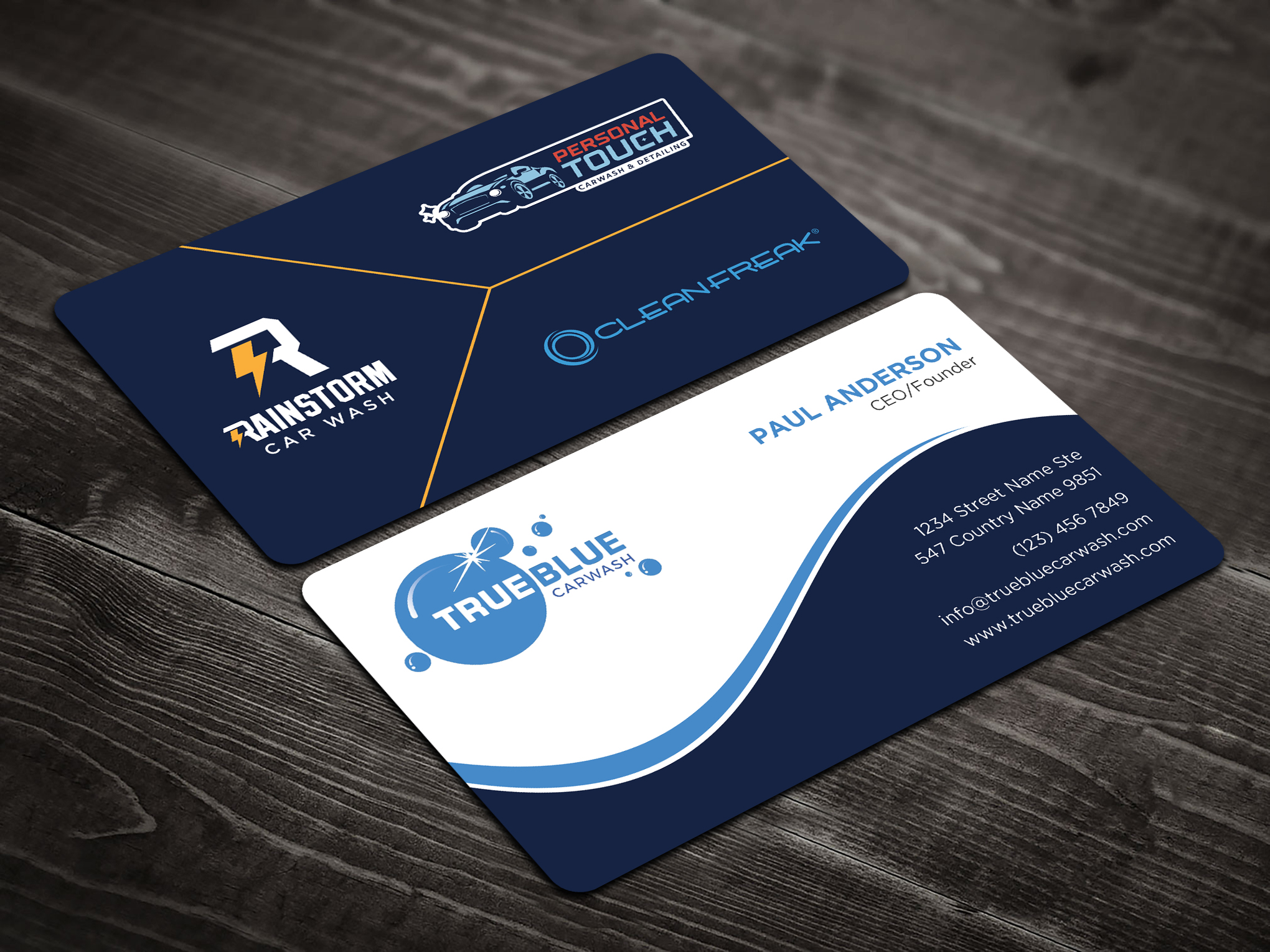 Visitenkarten-Design von Uttom 2 für True Blue Car Wash | Design #29715064