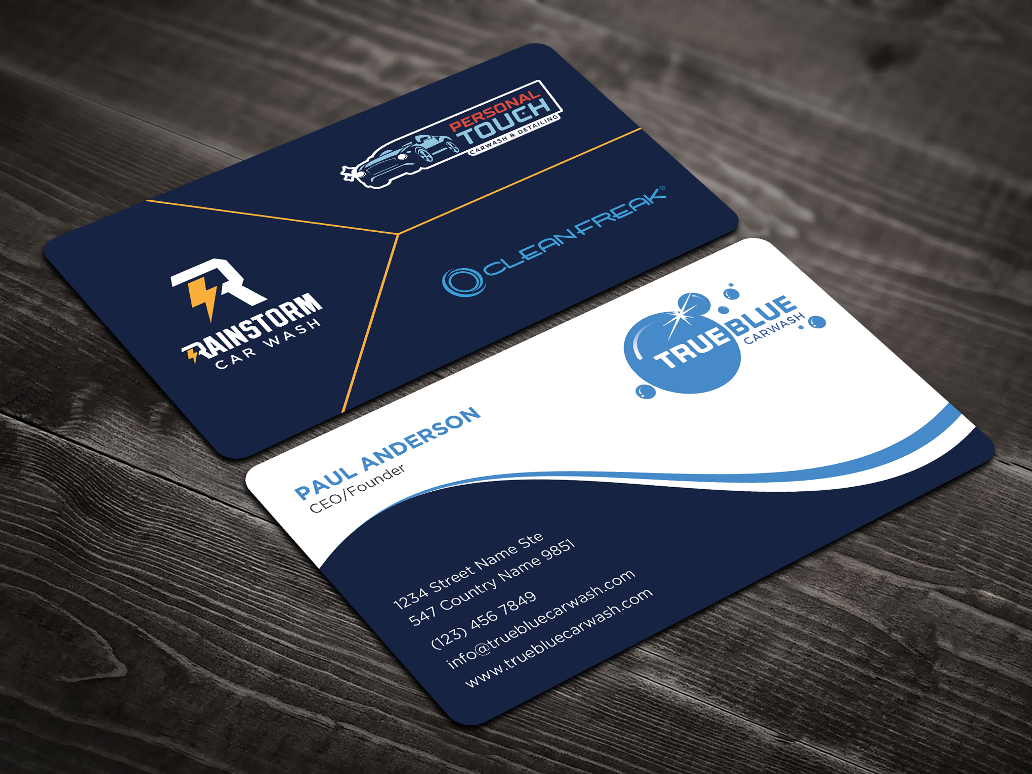 Visitenkarten-Design von Uttom 2 für True Blue Car Wash | Design #29715065