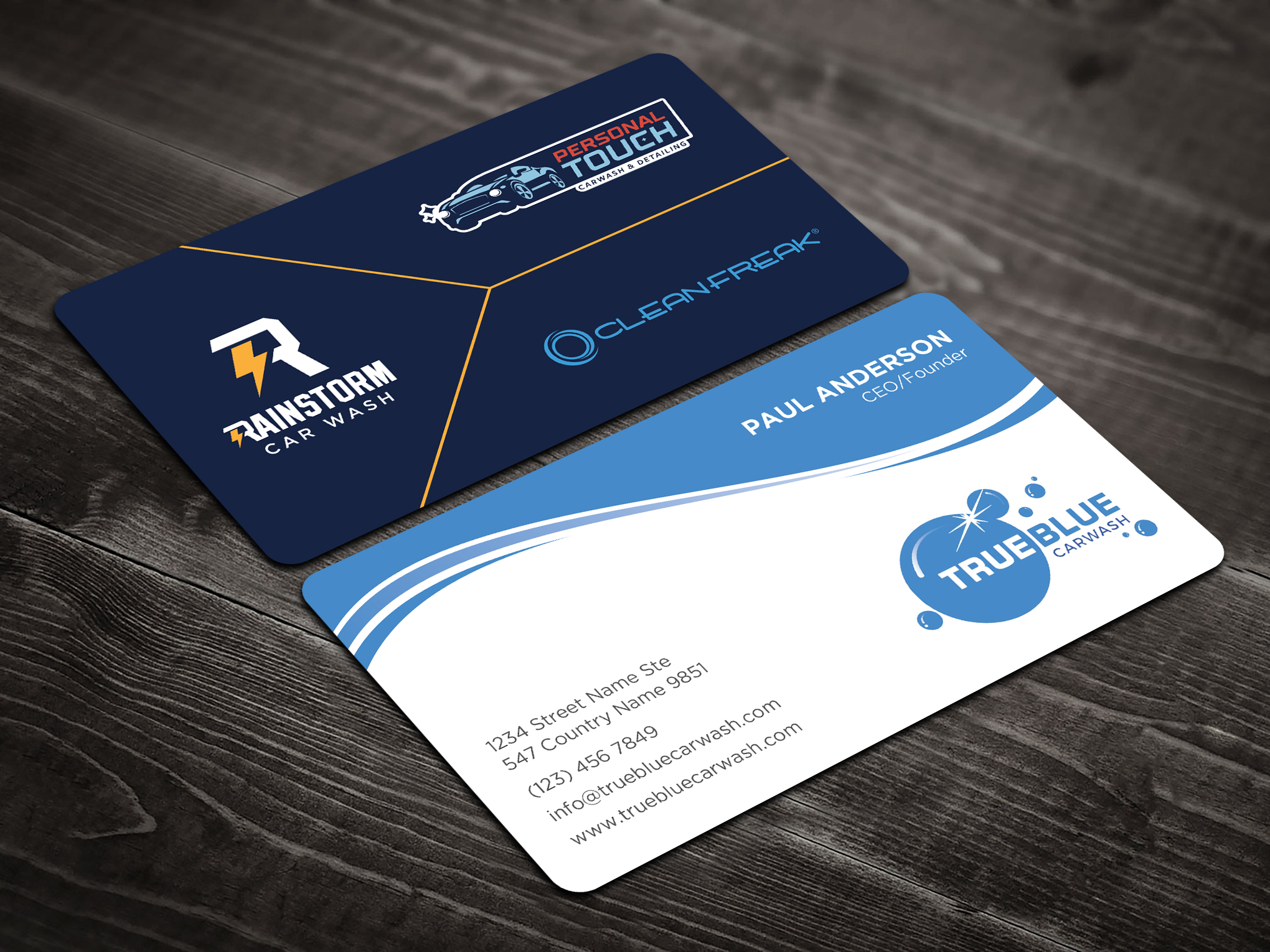 Visitenkarten-Design von Uttom 2 für True Blue Car Wash | Design #29715067