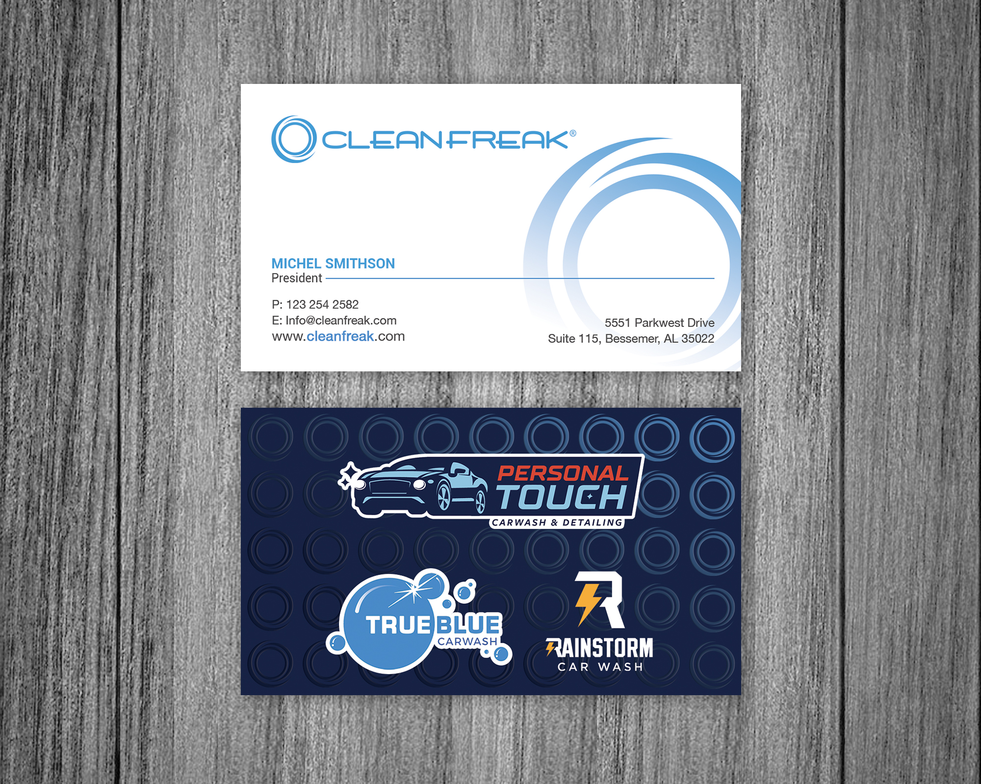 Business Card Design by Bonna 3 for True Blue Car Wash | Design #29713502