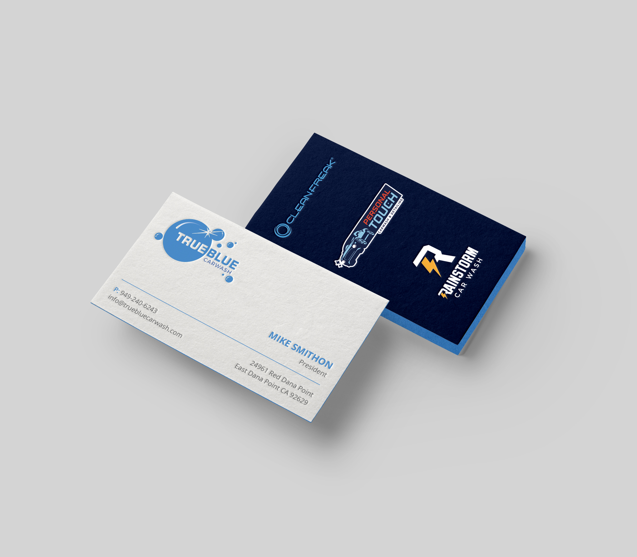 Business Card Design by DesignShout for True Blue Car Wash | Design #29712325