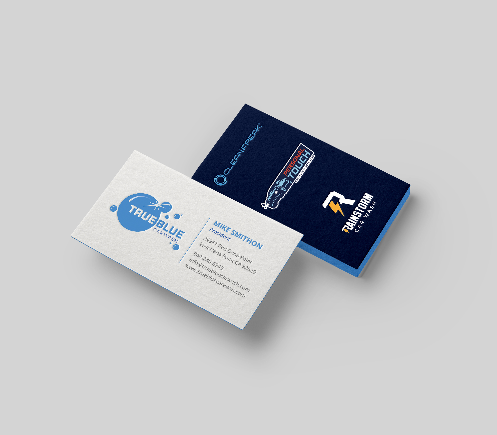 Business Card Design by DesignShout for True Blue Car Wash | Design #29712365