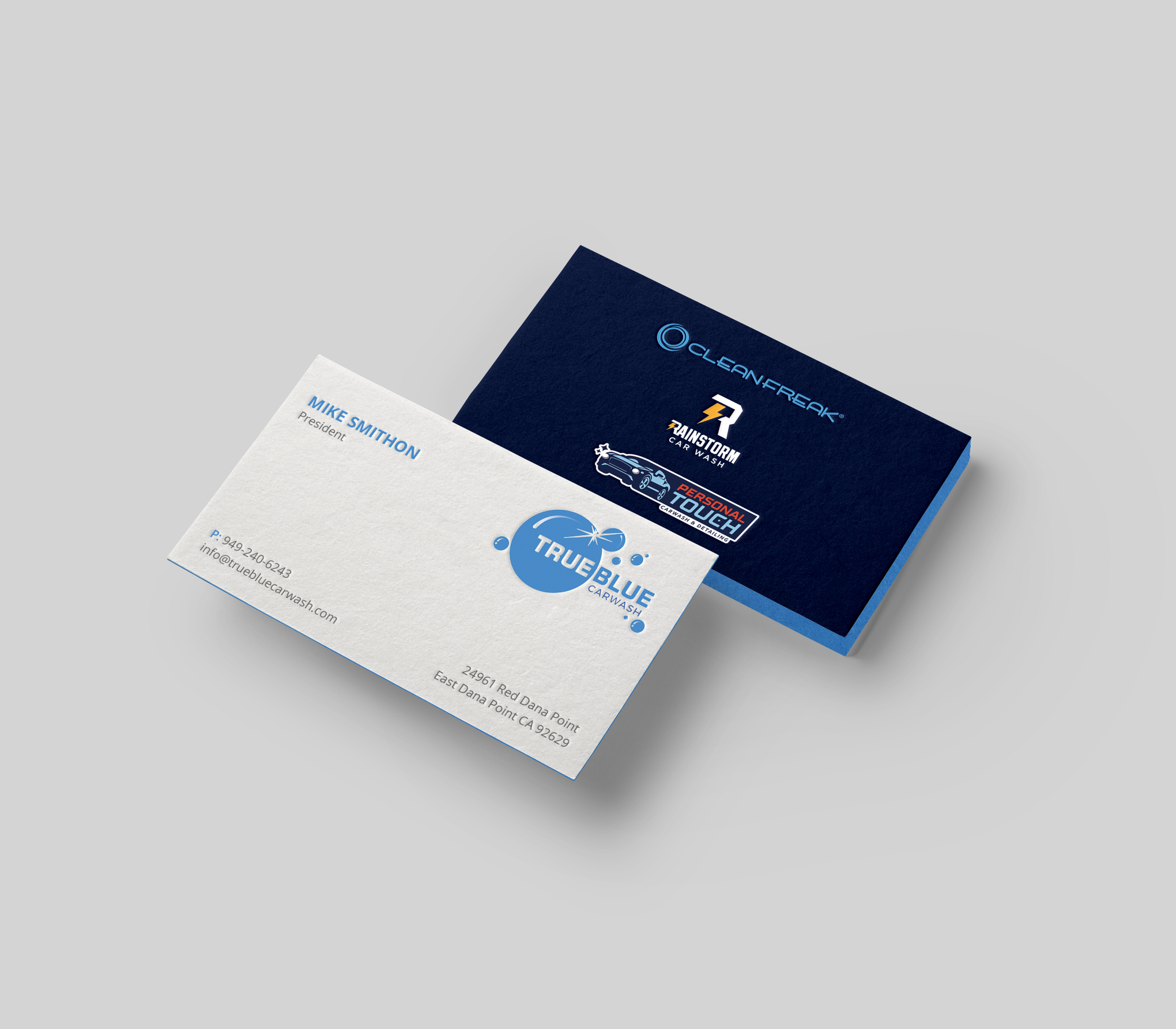 Business Card Design by DesignShout for True Blue Car Wash | Design #29712396