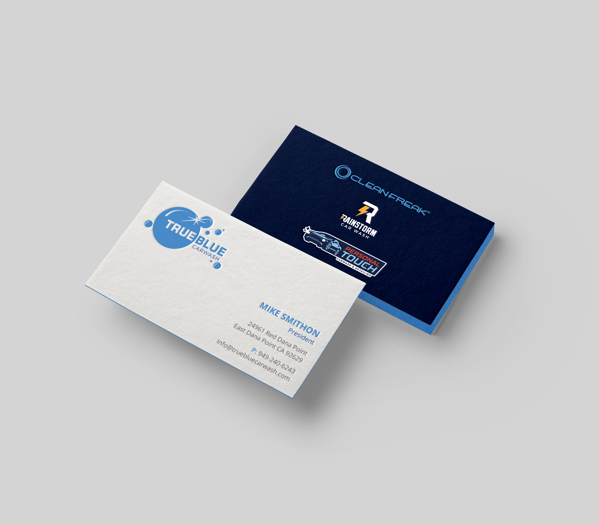 Business Card Design by DesignShout for True Blue Car Wash | Design #29712397