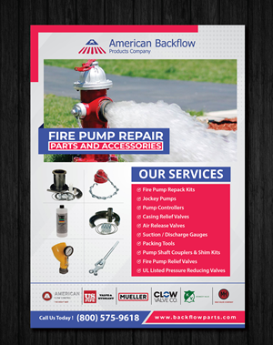 Diseño de Flyer por artbitin para American Backflow Products Company | Diseño: #29717248