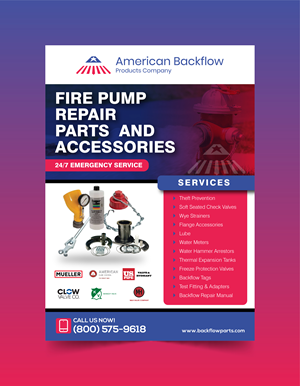 Diseño de Flyer por 3Guys para American Backflow Products Company | Diseño: #29723508
