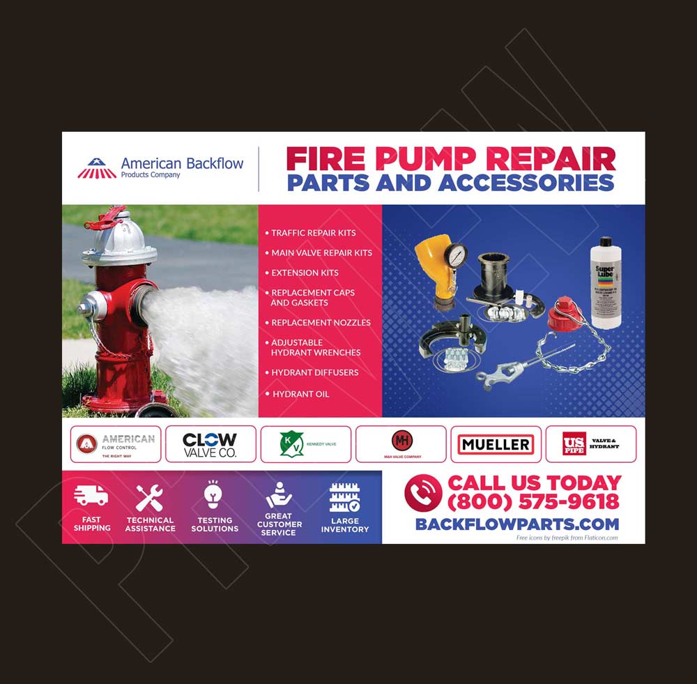 Design de Flyer par DA. pour American Backflow Products Company | Design #29716193