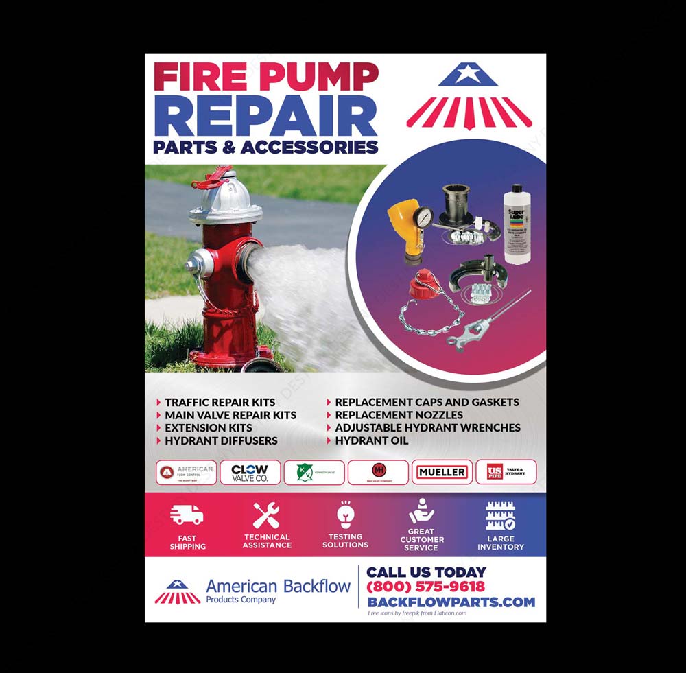 Design de Flyer par DA. pour American Backflow Products Company | Design #29728408