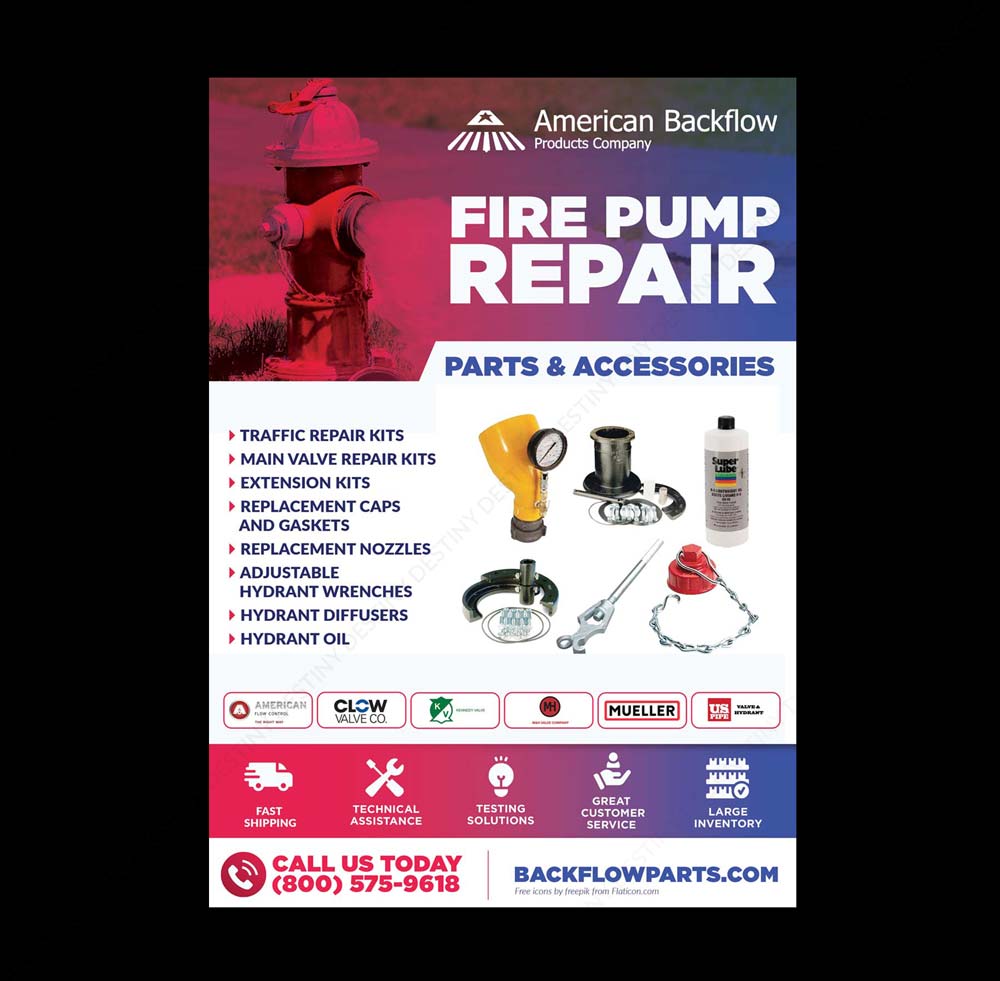 Design de Flyer par DA. pour American Backflow Products Company | Design #29728409