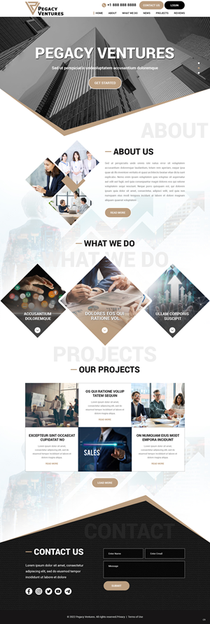 Diseño Web por pb para Pegacy Ventures | Diseño: #29720968