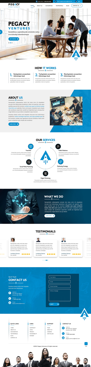 Diseño Web por pb para Pegacy Ventures | Diseño: #29720975