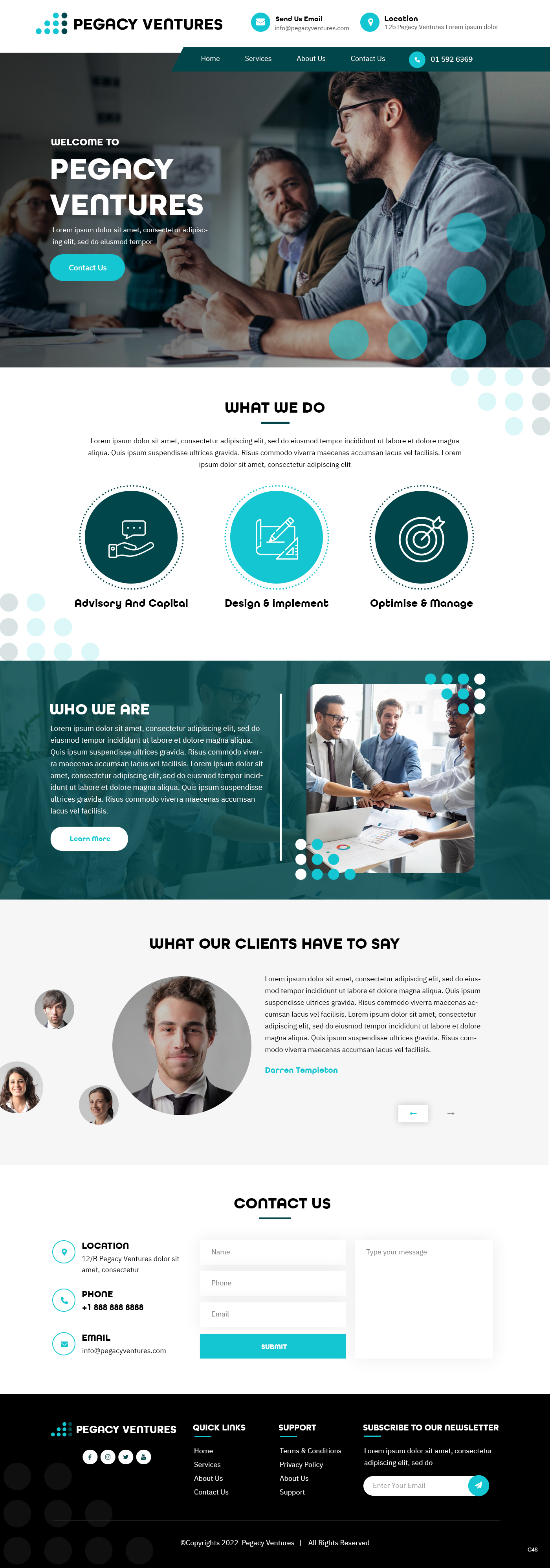 Web Design par pb pour Pegacy Ventures | Design #29720978