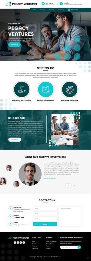 Diseño Web por pb para Pegacy Ventures | Diseño: #29720978