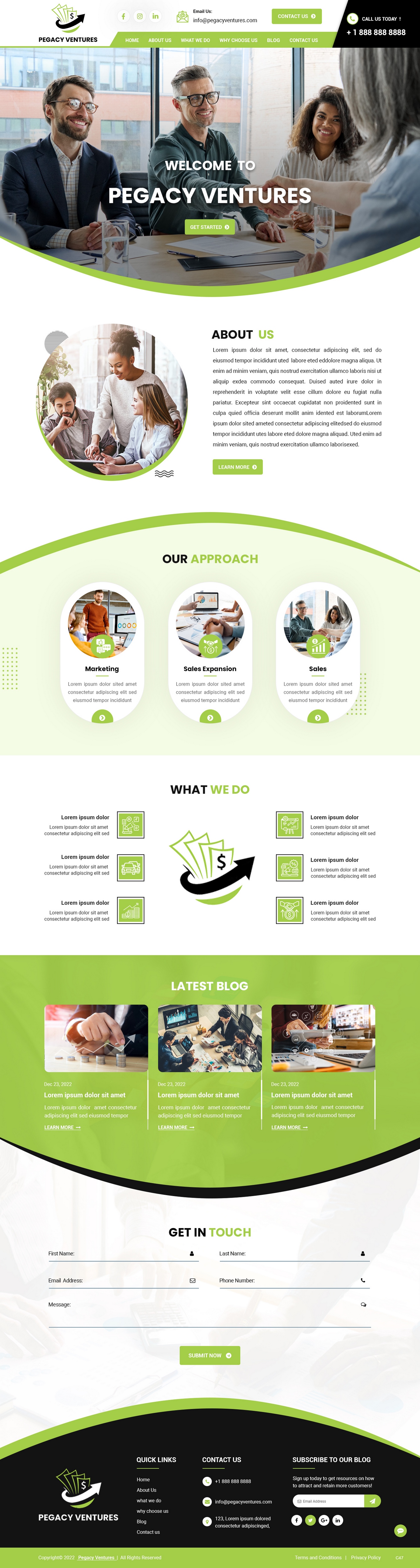 Web Design by pb for Pegacy Ventures | Design #29720980