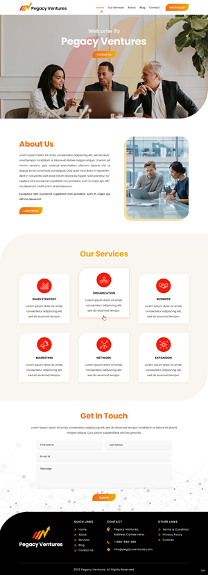 Web Design by pb for Pegacy Ventures | Design: #29720984