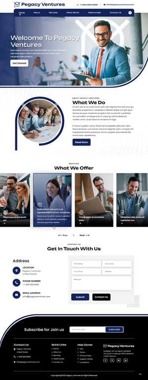 Diseño Web por pb para Pegacy Ventures | Diseño: #29720989