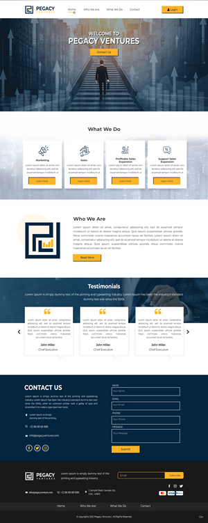 Diseño Web por pb para Pegacy Ventures | Diseño: #29720991