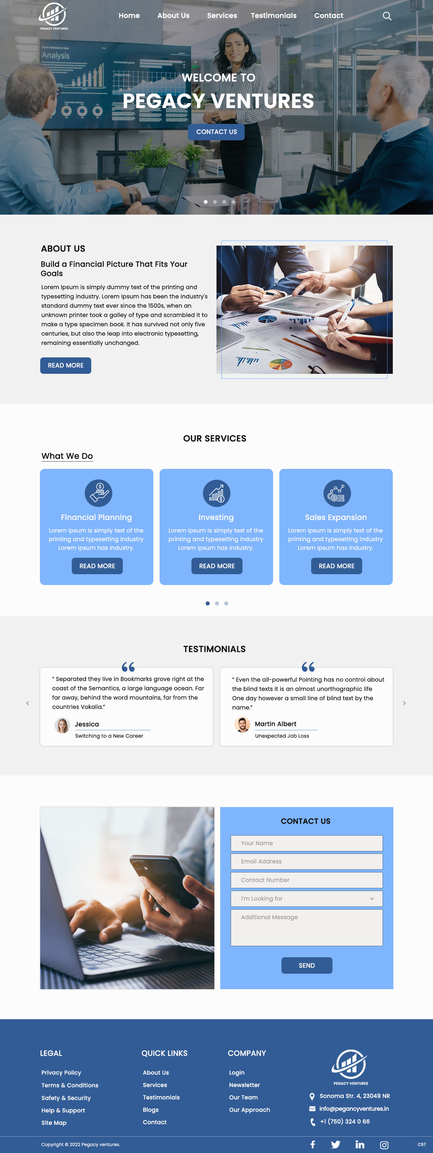 Diseño Web por pb para Pegacy Ventures | Diseño #29721001