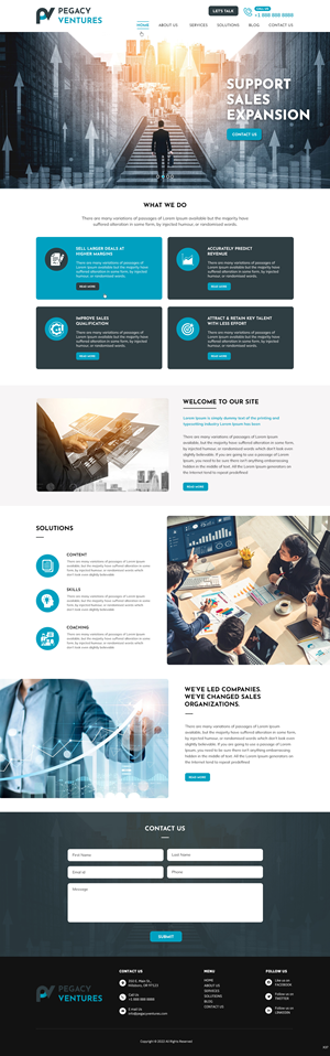 Web Design by pb for Pegacy Ventures | Design: #29721003