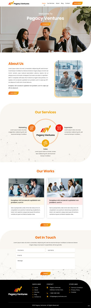 Web Design by pb for Pegacy Ventures | Design: #29737544