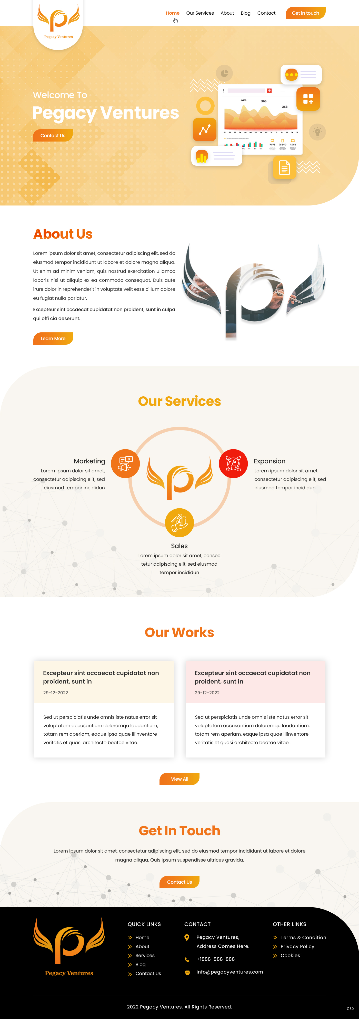 Diseño Web por pb para Pegacy Ventures | Diseño #29750956