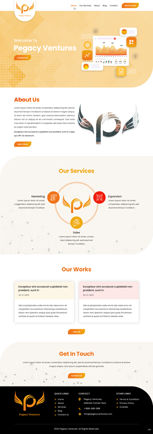 Web Design by pb for Pegacy Ventures | Design: #29750956