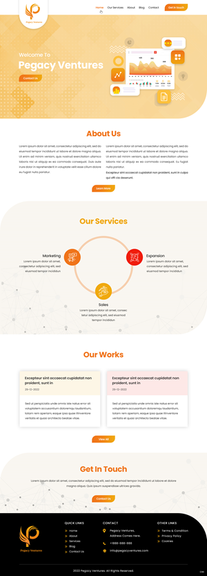 Web Design by pb for Pegacy Ventures | Design: #29773295