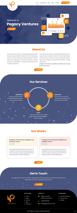Web Design by pb for Pegacy Ventures | Design: #29773298