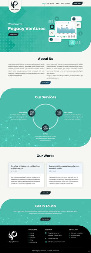 Web Design by pb for Pegacy Ventures | Design: #29779219