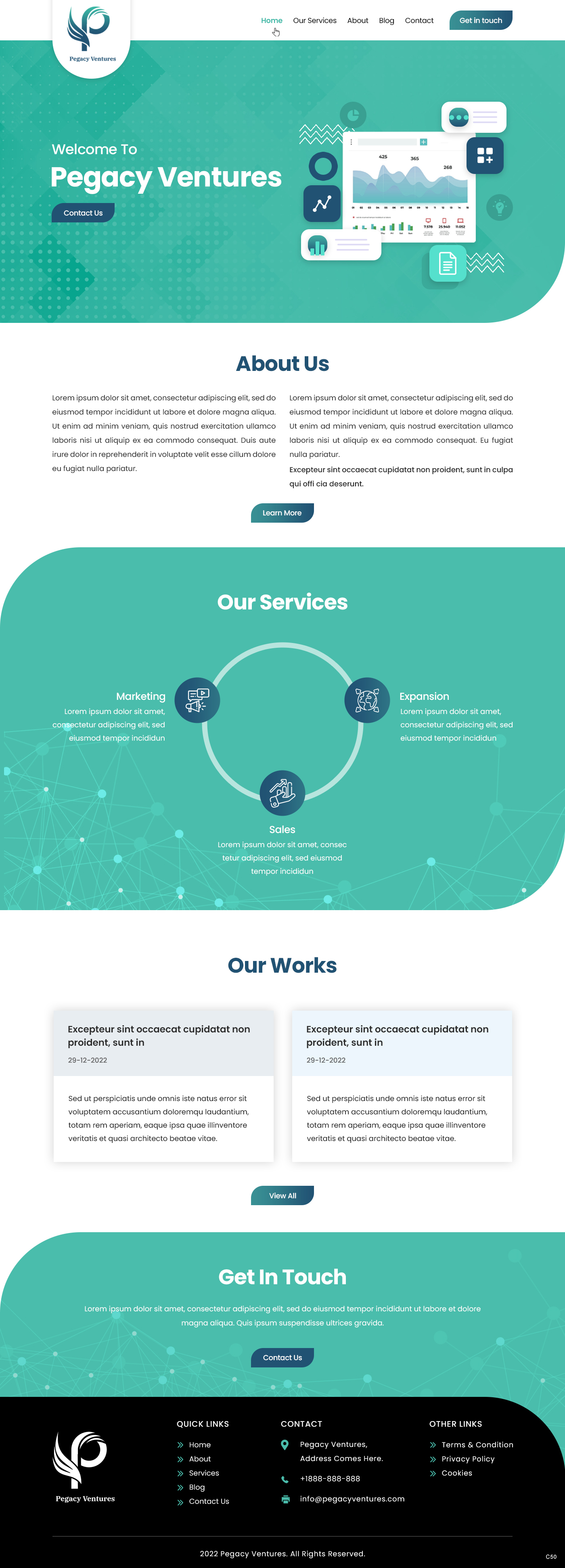 Web Design by pb for Pegacy Ventures | Design #29779220