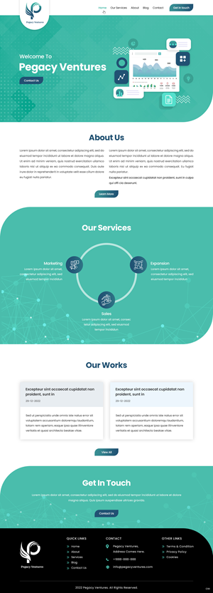 Web Design by pb for Pegacy Ventures | Design: #29779220