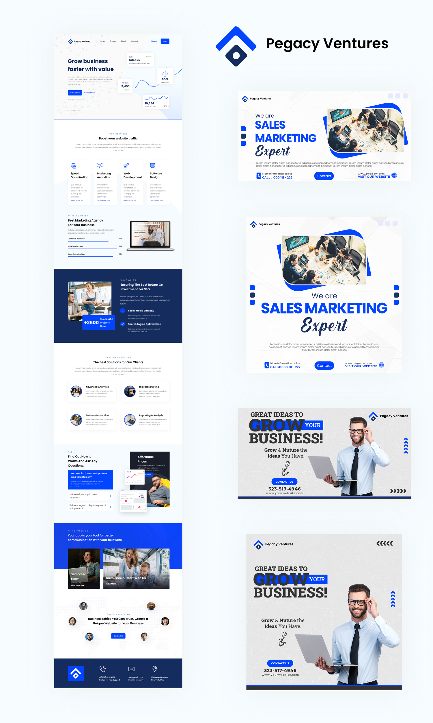 Diseño Web por Samahir Sharif para Pegacy Ventures | Diseño #29739514