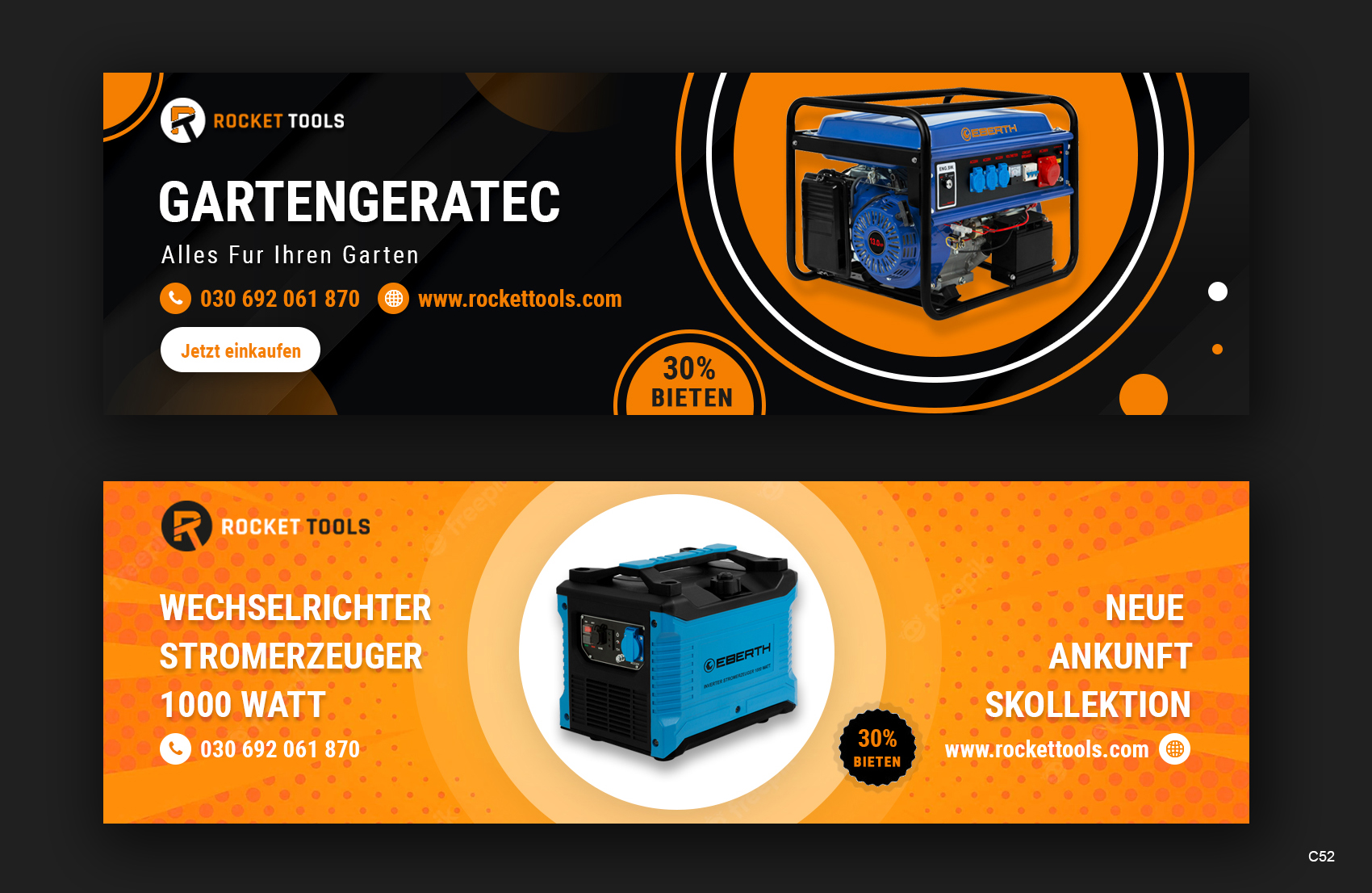 Banner Ad Design by pb for Rocket Tools GmbH | Design #29741330