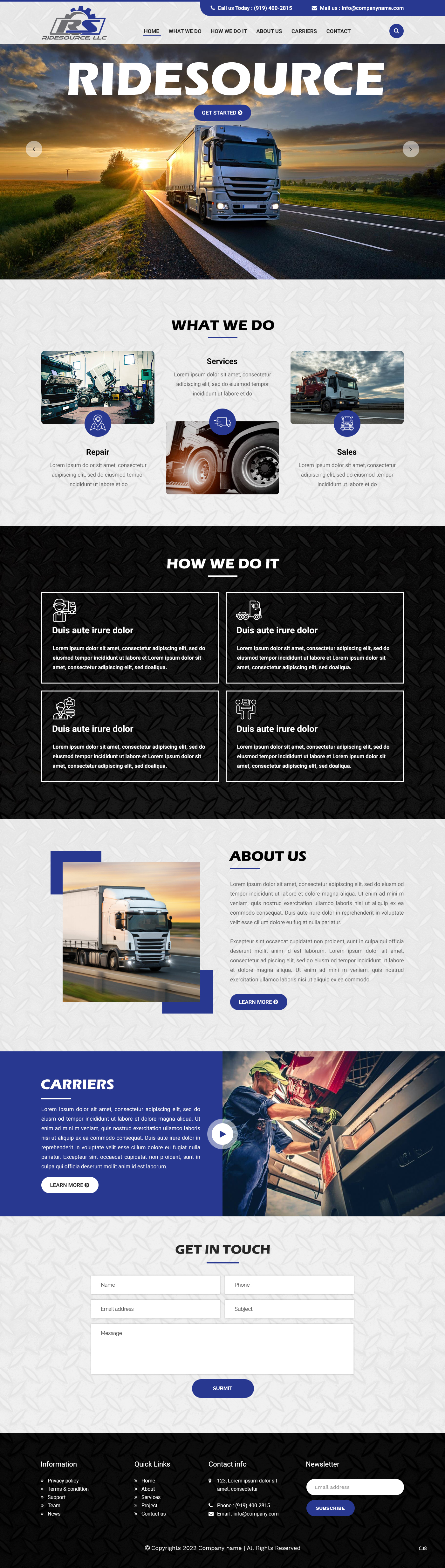 Wordpress Design by pb for RideSource, LLC | Design #29741314