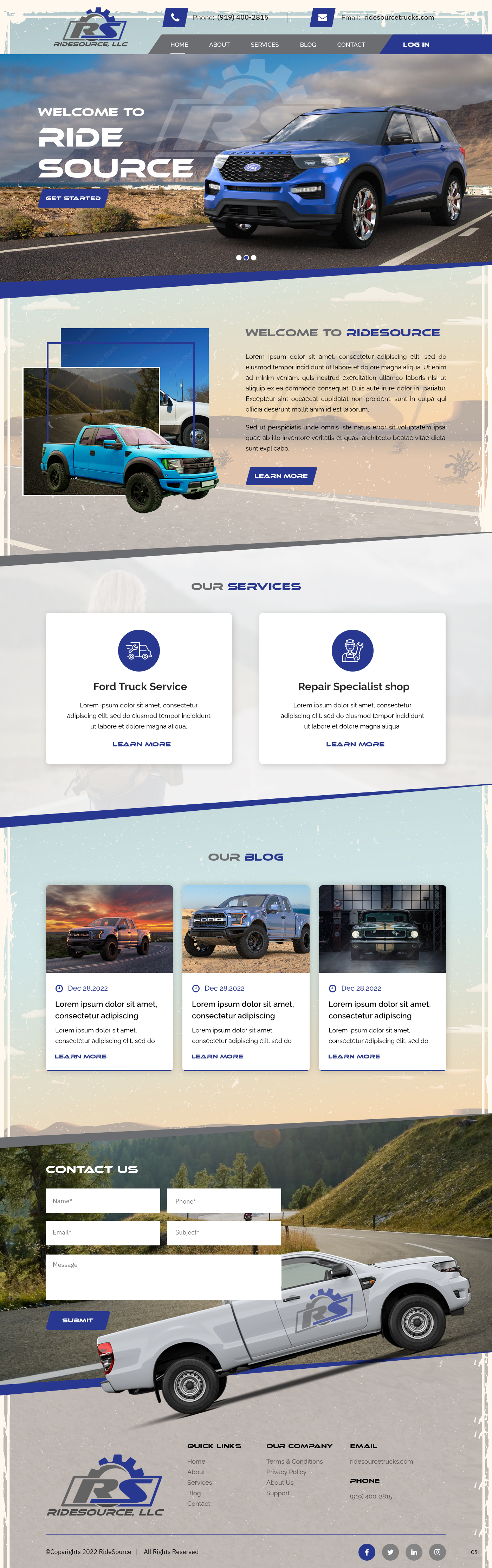 Wordpress Design by pb for RideSource, LLC | Design #29741316