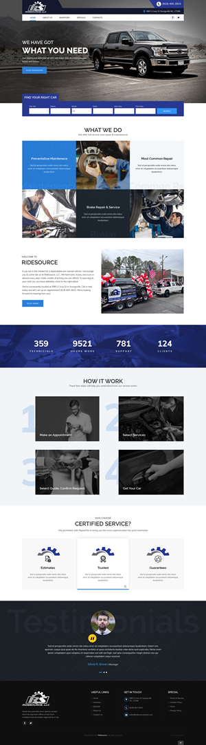 Diseño Wordpress por sai.designer87 para RideSource, LLC | Diseño #29745571